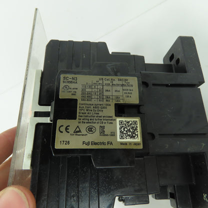 Fuji SC65BAA SC-N3 Magnetic Contactor 100A 3-Pole 3-Phase 600V