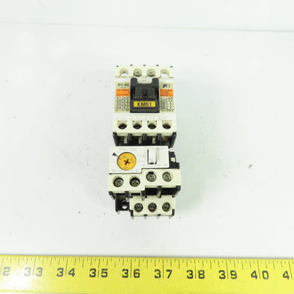 Fuji SC-03 3-Pole Magnetic Contactor W/ TR-0N 0.95-1.45A Overload Relay