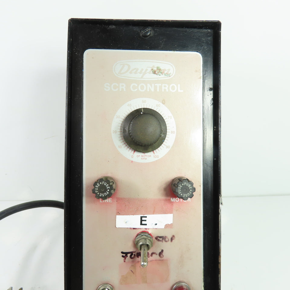 Dayton SCR Control SCR Motor Speed Control Forward/Stop Switch