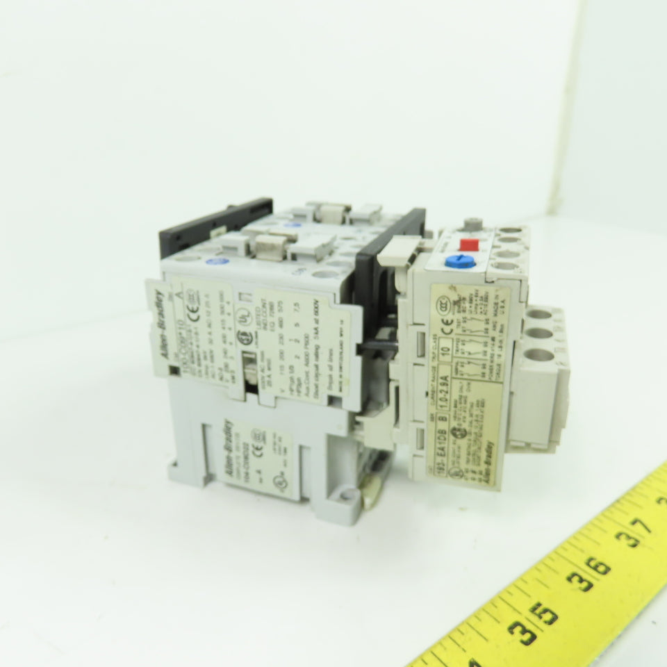 Allen-Bradley 104-C09D22 Reversing Contactor W/ 1.0-2.9A Overload Relay 120VAC