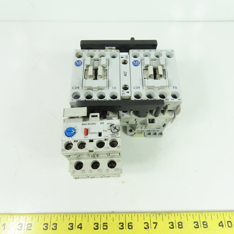 Allen-Bradley 104-C09D22 Reversing Contactor W/ 1.0-2.9A Overload Relay 120VAC
