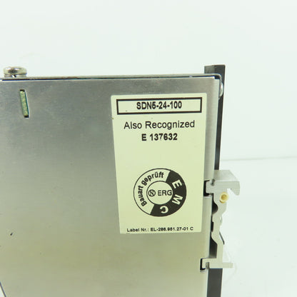 SOLA SDN 5-24-100 Power Supply 24VDC 5A Output 115/230VAC Input