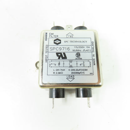 SPC Technology SPC9716 EMI Line Filter 115/250V 10A 50/60Hz