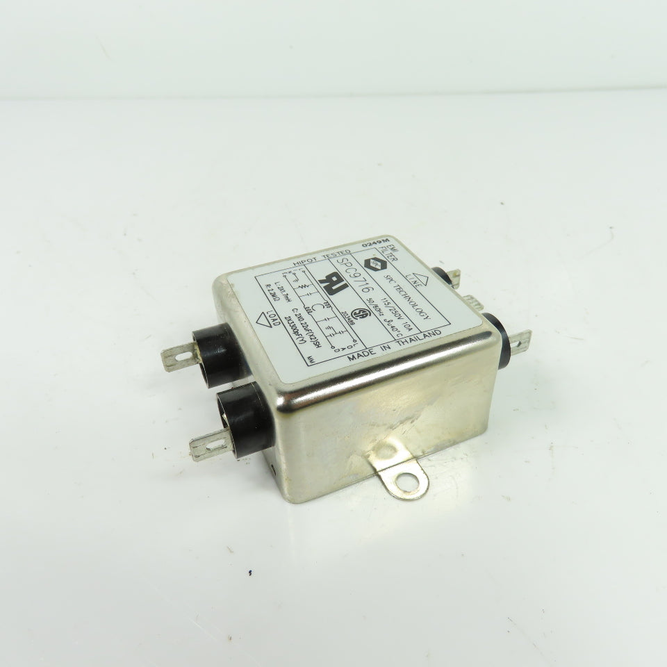 SPC Technology SPC9716 EMI Line Filter 115/250V 10A 50/60Hz