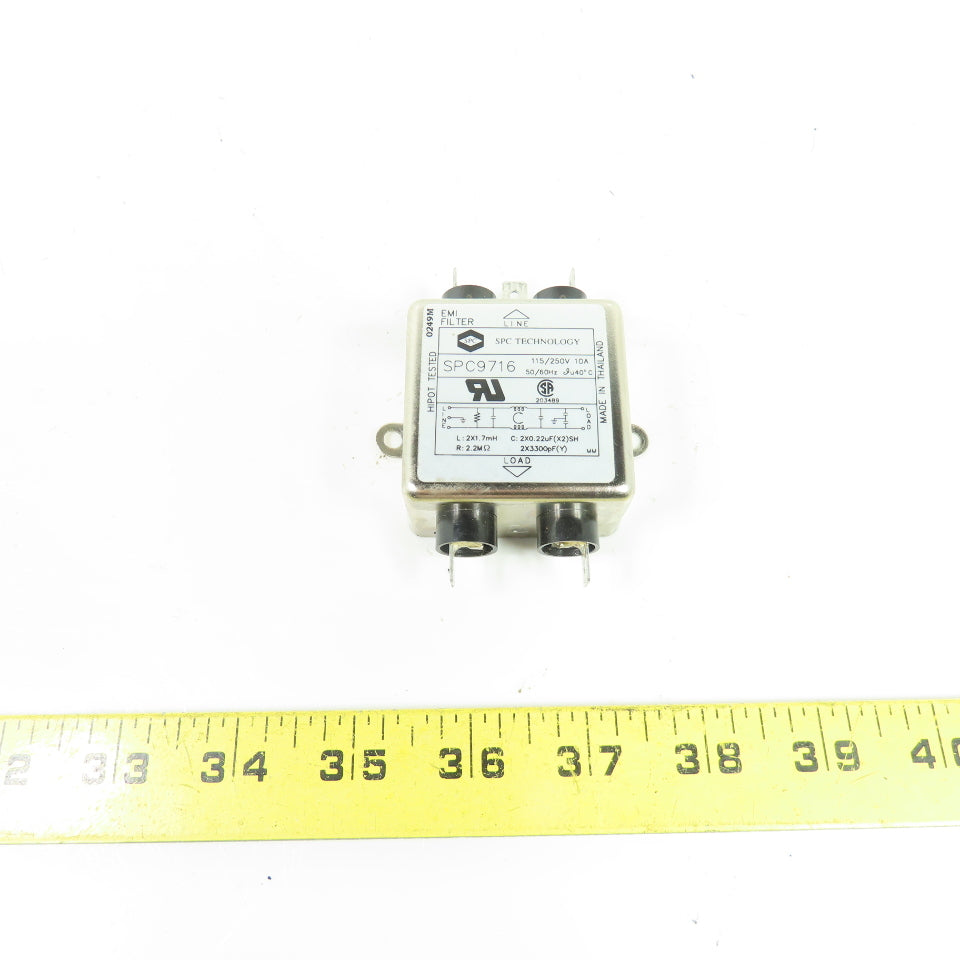 SPC Technology SPC9716 EMI Line Filter 115/250V 10A 50/60Hz