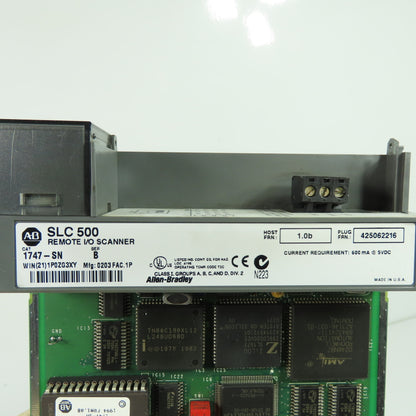Allen-Bradley 1747-SN Ser B SLC 500 Remote I/O Scanner Host FRN 1.0b