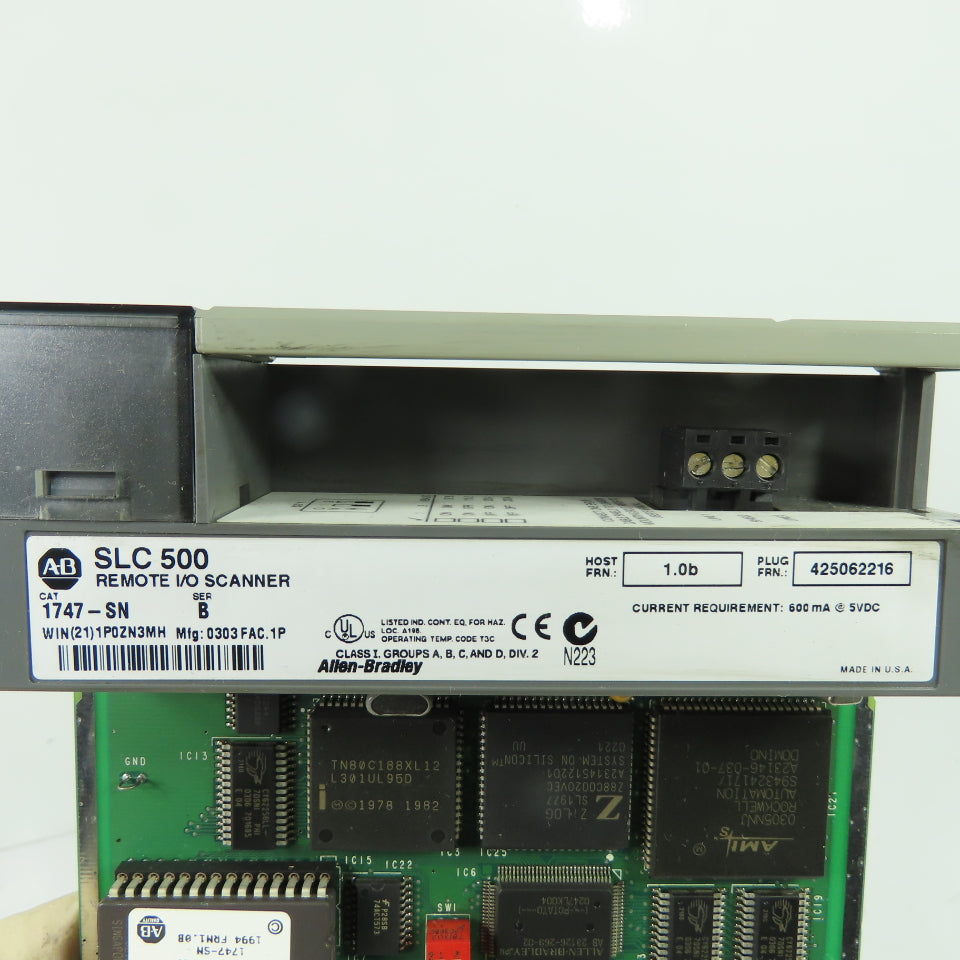 Allen-Bradley 1747-SN Ser B SLC 500 Remote I/O Scanner Host FRN 1.0b