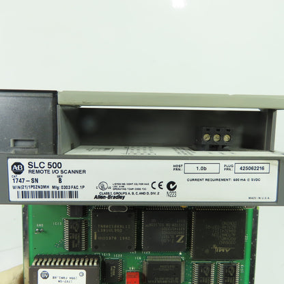Allen-Bradley 1747-SN Ser B SLC 500 Remote I/O Scanner Host FRN 1.0b