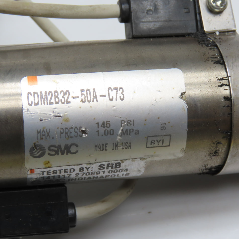 SMC CDM2B32-50A-C73 Air Cylinder with D-C73 Auto Switches 1.00 MPa