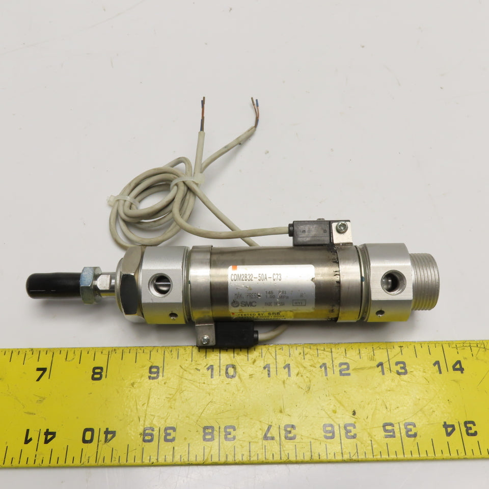SMC CDM2B32-50A-C73 Air Cylinder with D-C73 Auto Switches 1.00 MPa