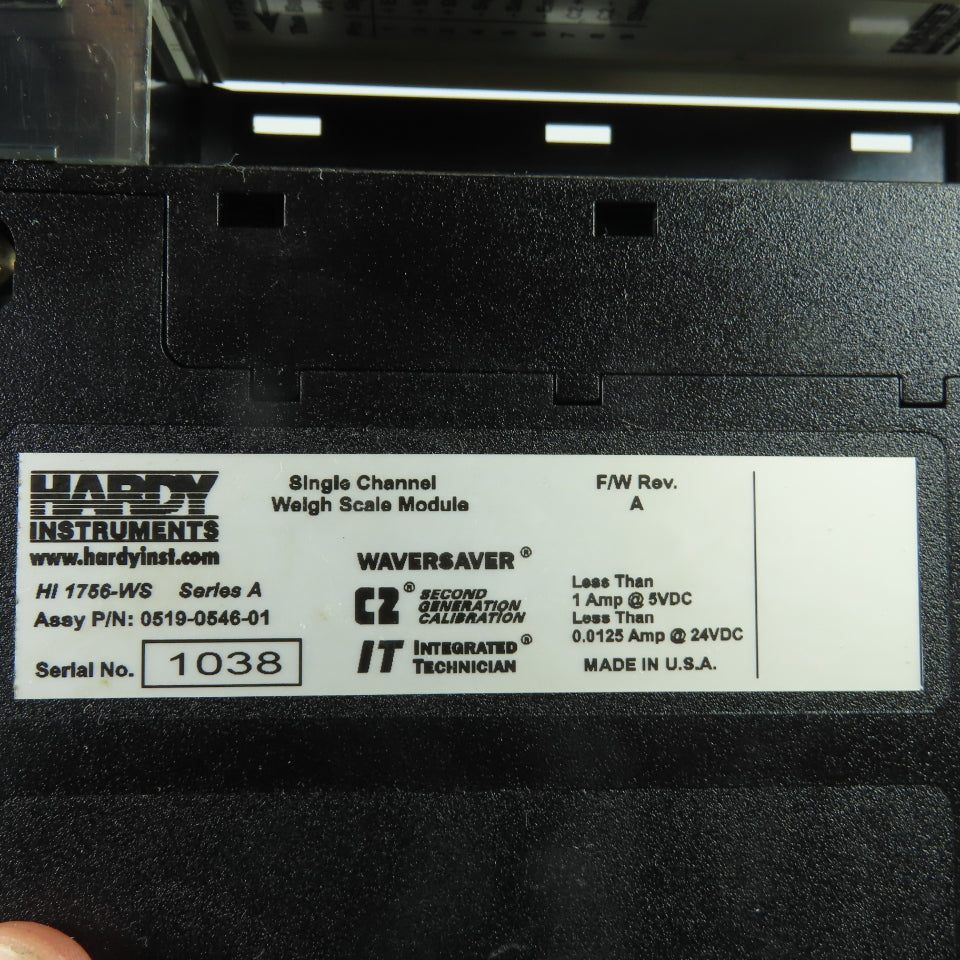 Hardy Instruments HI 1756-WS ControlLogix Single Channel Weigh Scale Module SerA