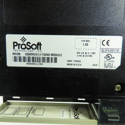 ProSoft MVI56-GSC MVI56 Communications Module F/W Rev 1.03
