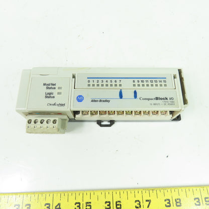Allen-Bradley 1791D-16B0 CompactBlock I/O 16 Inputs 24VDC DeviceNet SerD Rev C01