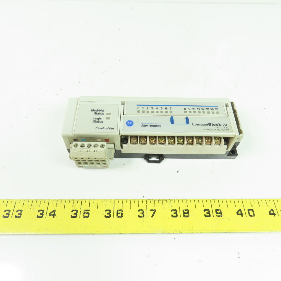 Allen-Bradley 1791D-16B0 CompactBlock I/O 16 Inputs 24VDC DeviceNet SerD Rev C01