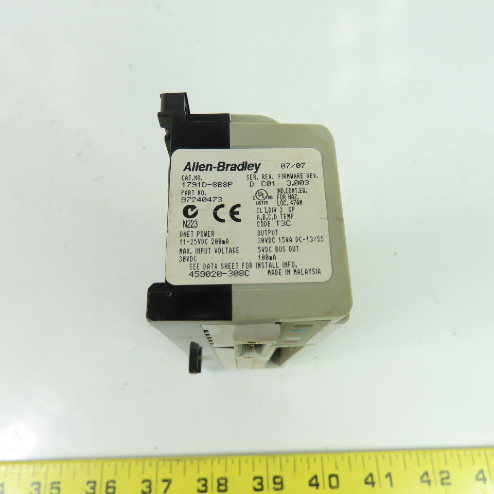 Allen-Bradley 1791D-8B8P CompactBlock I/O DeviceNet 8-Input 8-Output Module SerD