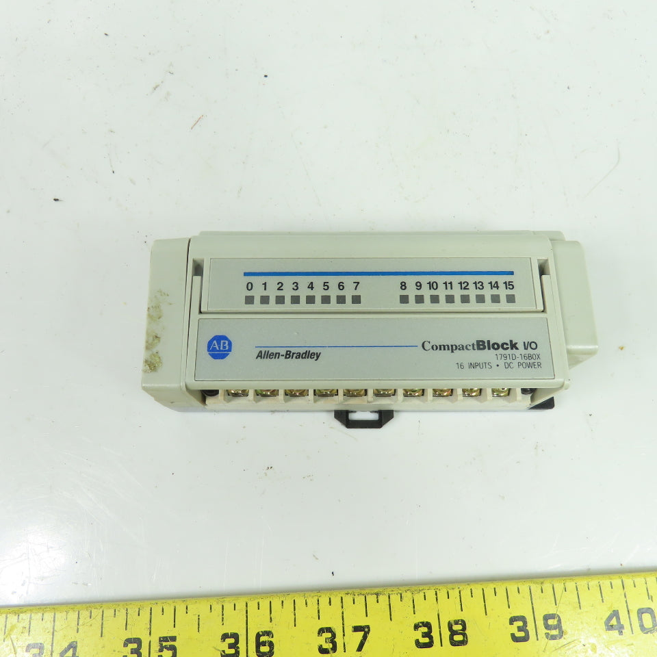 Allen-Bradley 1791D-16B0X CompactBlock I/O 16 DC Inputs Module Ser D Rev A01