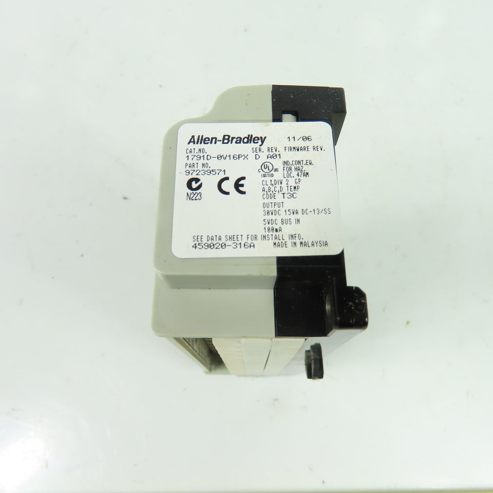 Allen-Bradley 1791D-0V16PX CompactBlock I/O 16 Outputs DC Power Ser D Rev A01