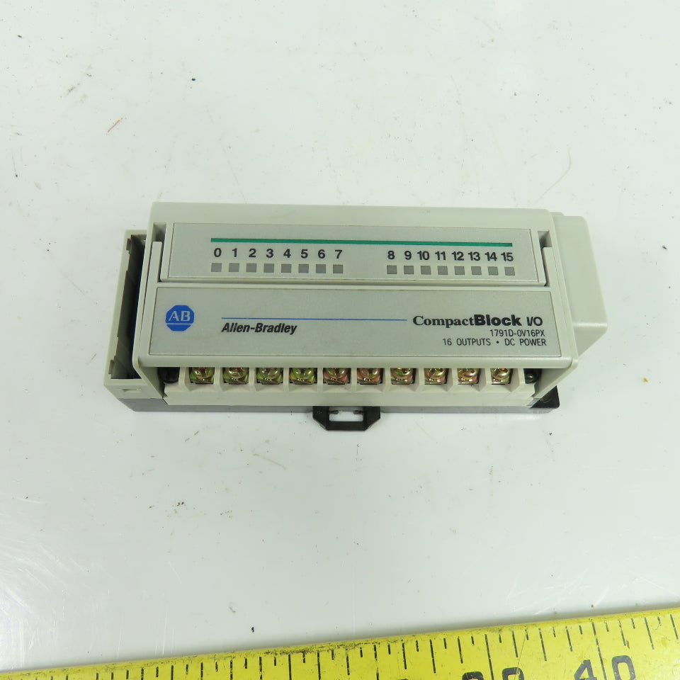 Allen-Bradley 1791D-0V16PX CompactBlock I/O 16 Outputs DC Power Ser D Rev A01