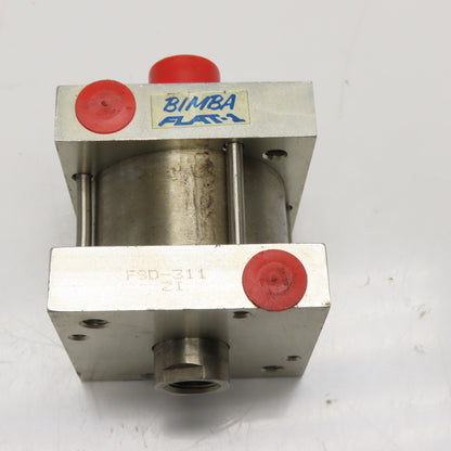 Bimba FSD-311-21 3" Bore 1" Stroke Stainless Steel Double Rod Air Cylinder