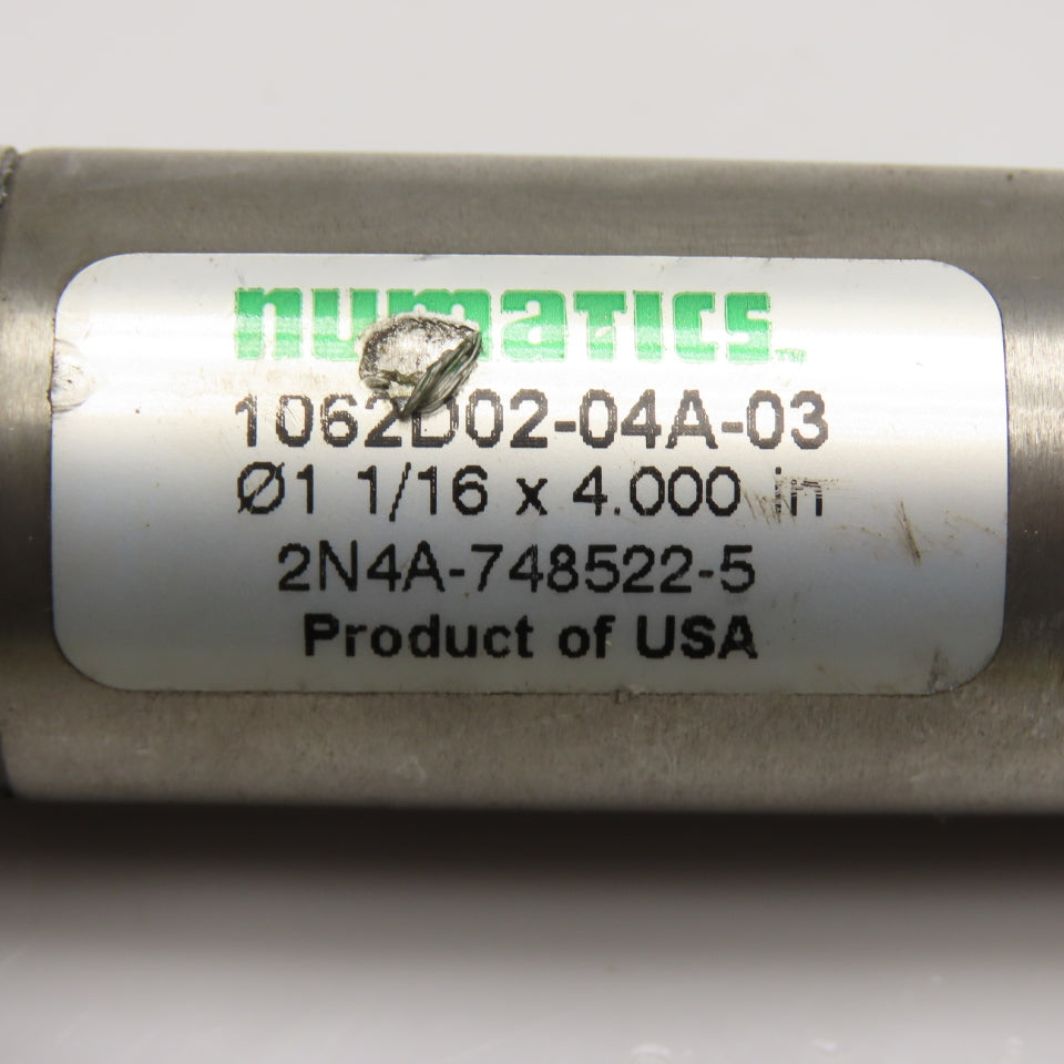 Numatics 1062D02-04A-03 1-1/16" Bore 4" Stroke Magnetic Piston Air Cylinder