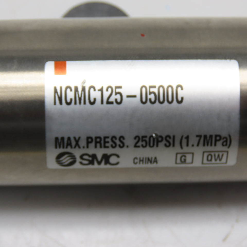 SMC NCMC125-0500C Stainless Steel Air Cylinder 250 psi