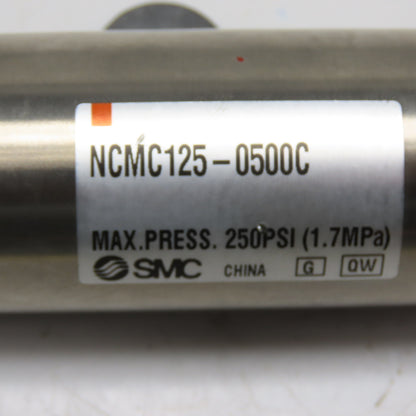 SMC NCMC125-0500C Stainless Steel Air Cylinder 250 psi