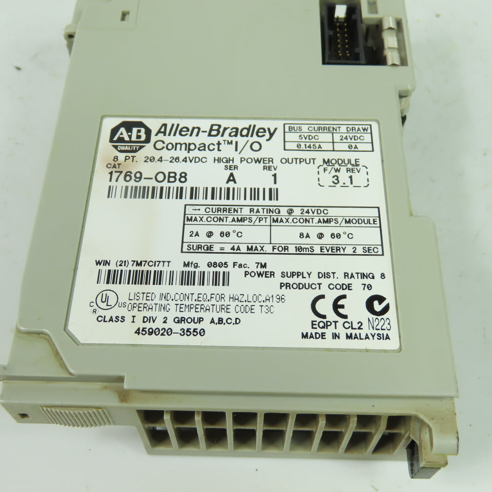Allen-Bradley 1769-OB8 Compact I/O 8-Point 24VDC High Power Output Module Ser A
