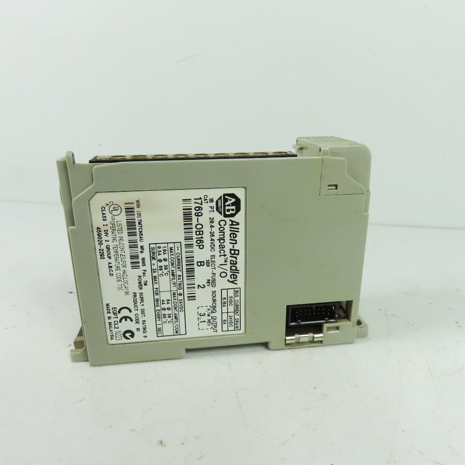 Allen-Bradley 1769-OB16P 16 PT 24VDC Elect-Fused Sourcing Output Module Ser B