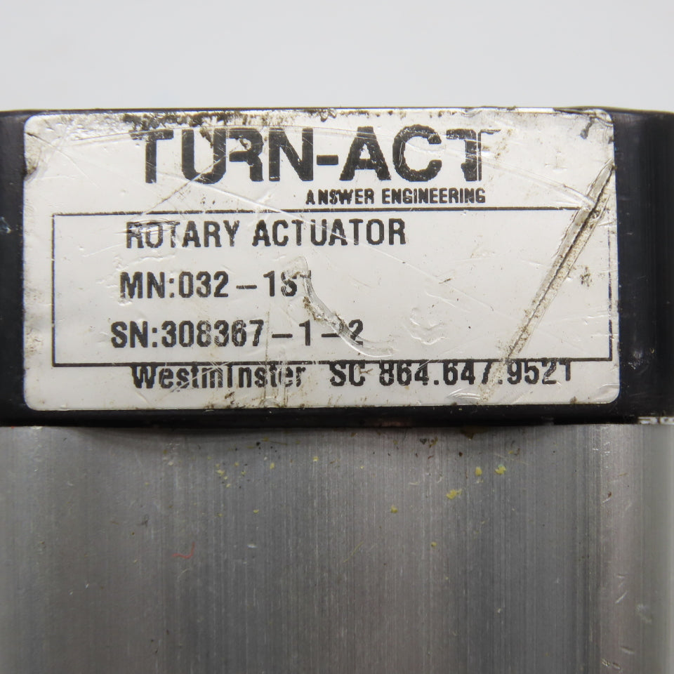 Turn-Act 032-1S Rotary Actuator 90° Turn 3/8" Shaft 1/8" NPT Ports