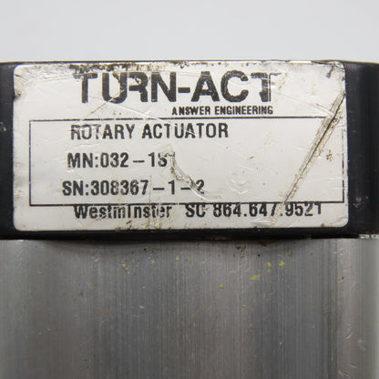 Turn-Act 032-1S Rotary Actuator 90° Turn 3/8" Shaft 1/8" NPT Ports