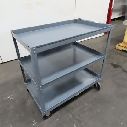 36" x 24" Rolling Shop Stock Parts Cart 3 Tier 35" Tall