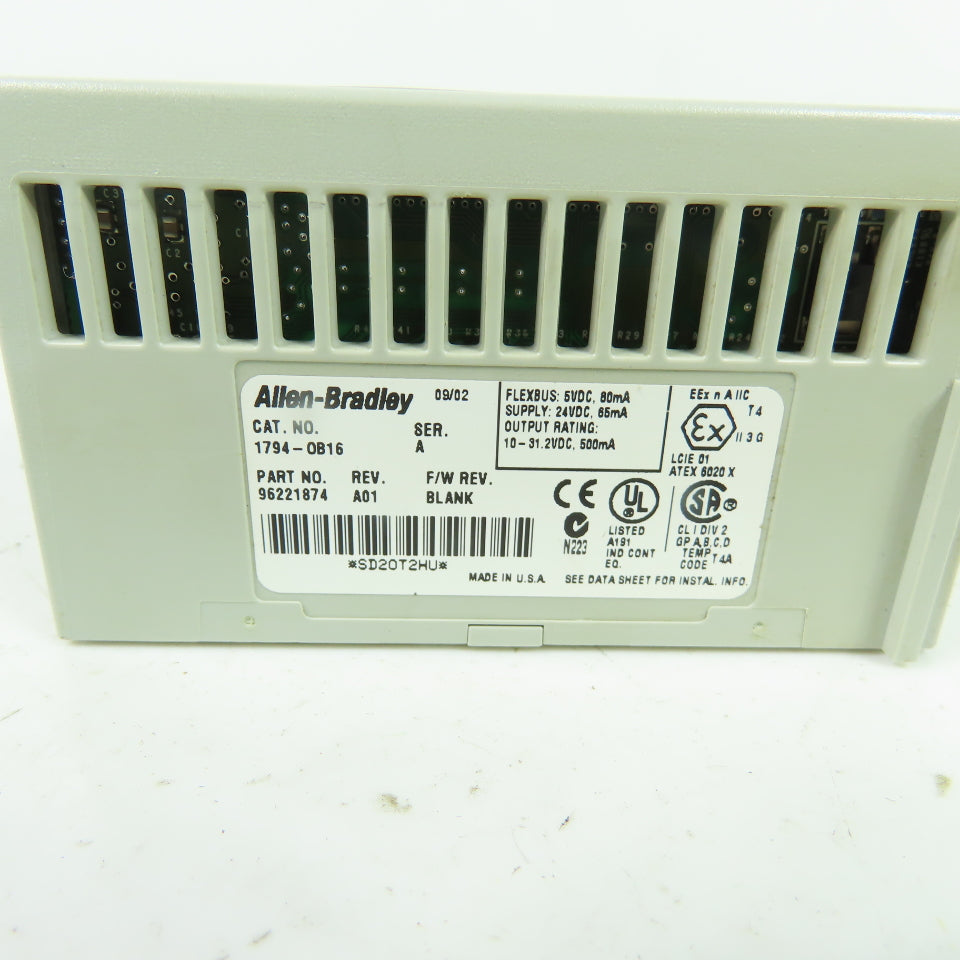 Allen-Bradley 1794-OB16 24VDC 16-Point Source Output Module Ser A Rev A01
