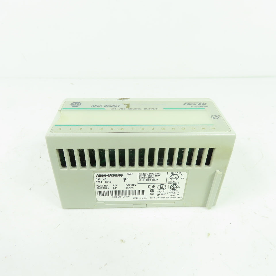 Allen-Bradley 1794-OB16 24VDC 16-Point Source Output Module Ser A Rev A01