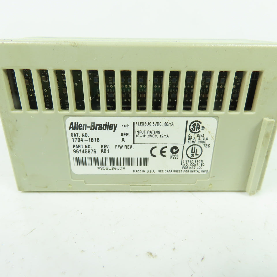 Allen-Bradley 1794-IB16 Flex I/O 24VDC 16-Point Sink Input Module Ser A Rev A01