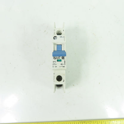 Allen-Bradley 1489-A1D050 5A 277VAC 48VDC 1-Pole Circuit Breaker