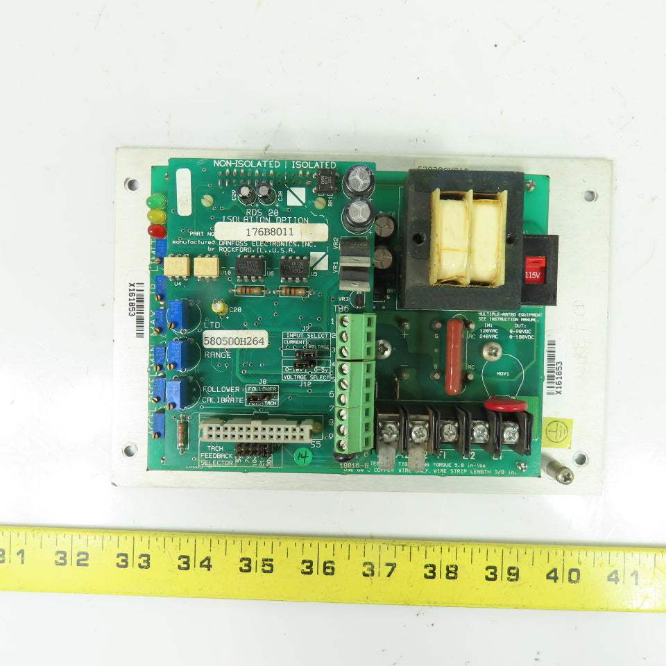 Danfoss RDS 20 Isolation Option Board 120/240VAC W/ 176B8011 Board