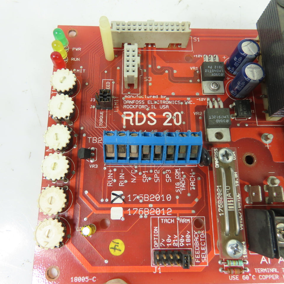 Danfoss RDS 20 Isolation Option Board 120/240VAC W/ 176B2034 Board