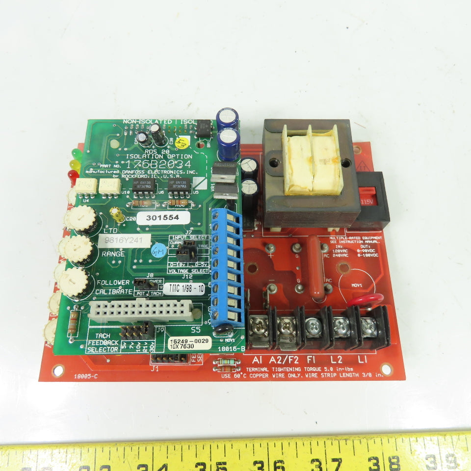 Danfoss RDS 20 Isolation Option Board 120/240VAC W/ 176B2034 Board