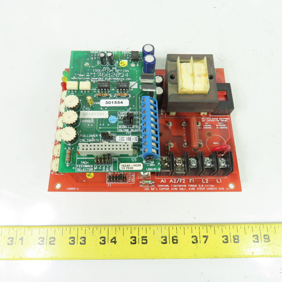 Danfoss RDS 20 Isolation Option Board 120/240VAC W/ 176B2034 Board ...