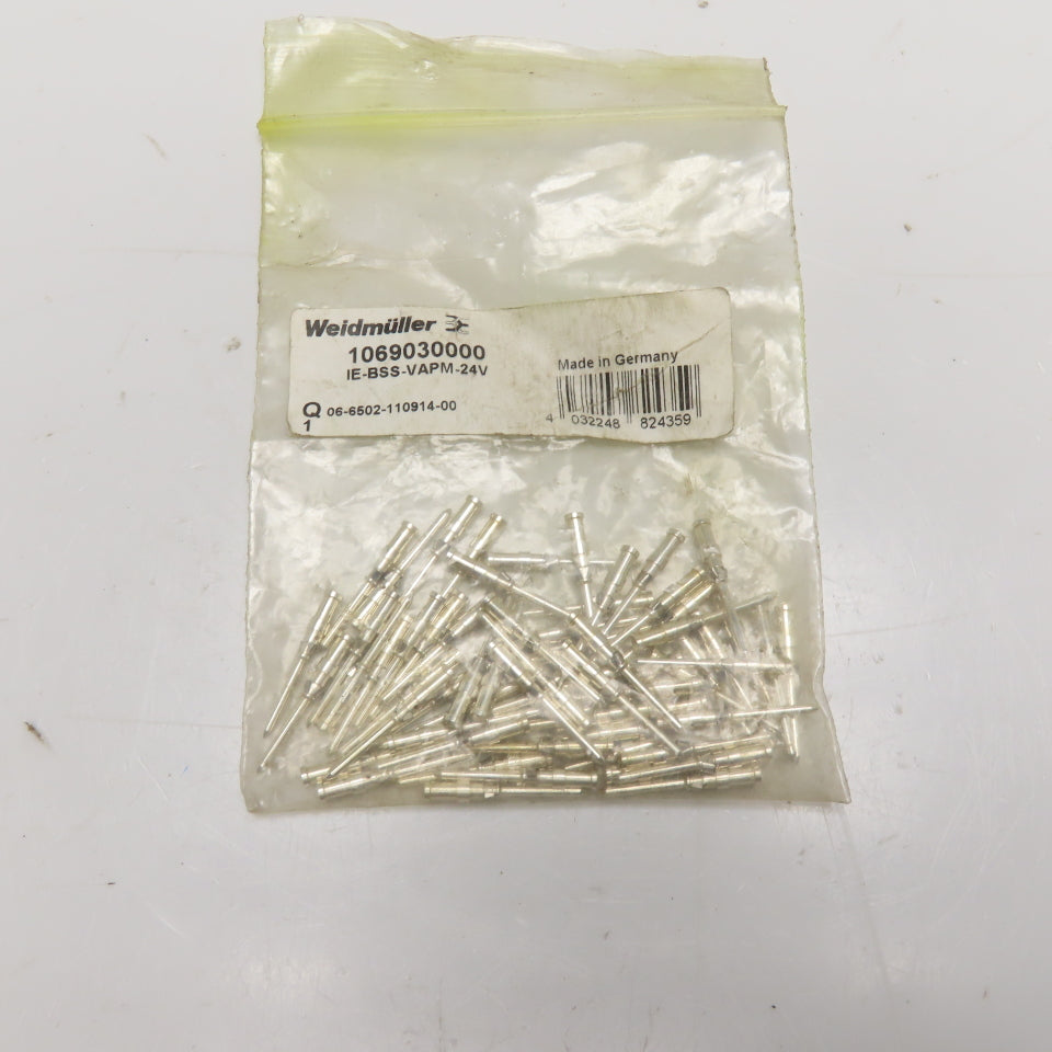 Weidmuller IE-BSS-VAPM-24V 1069030000 Male Crimp Contact Pins Lot Of 63