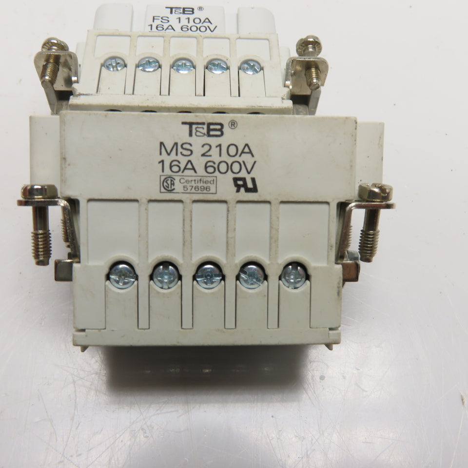 Thomas & Betts FS 110A MS 210A 10-Pin Heavy Duty Connector Insert Set 16A 600V