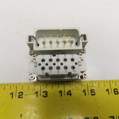 Thomas & Betts FS 110A MS 210A 10-Pin Heavy Duty Connector Insert Set 16A 600V