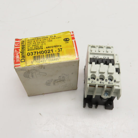 Danfoss CI 9 037H0021-37 CI 9 Magnetic Contactor 400V 50Hz / 440V 60Hz 9A 4kW
