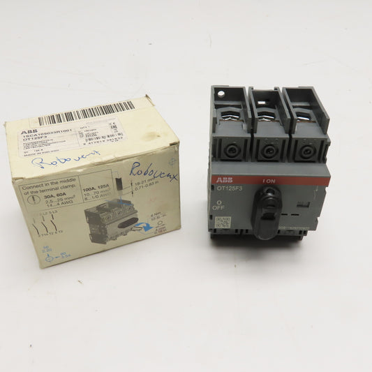 ABB 1SCA105033R1001 OT125F3 125A 3-Pole Non Fusible Safety Disconnect Switch