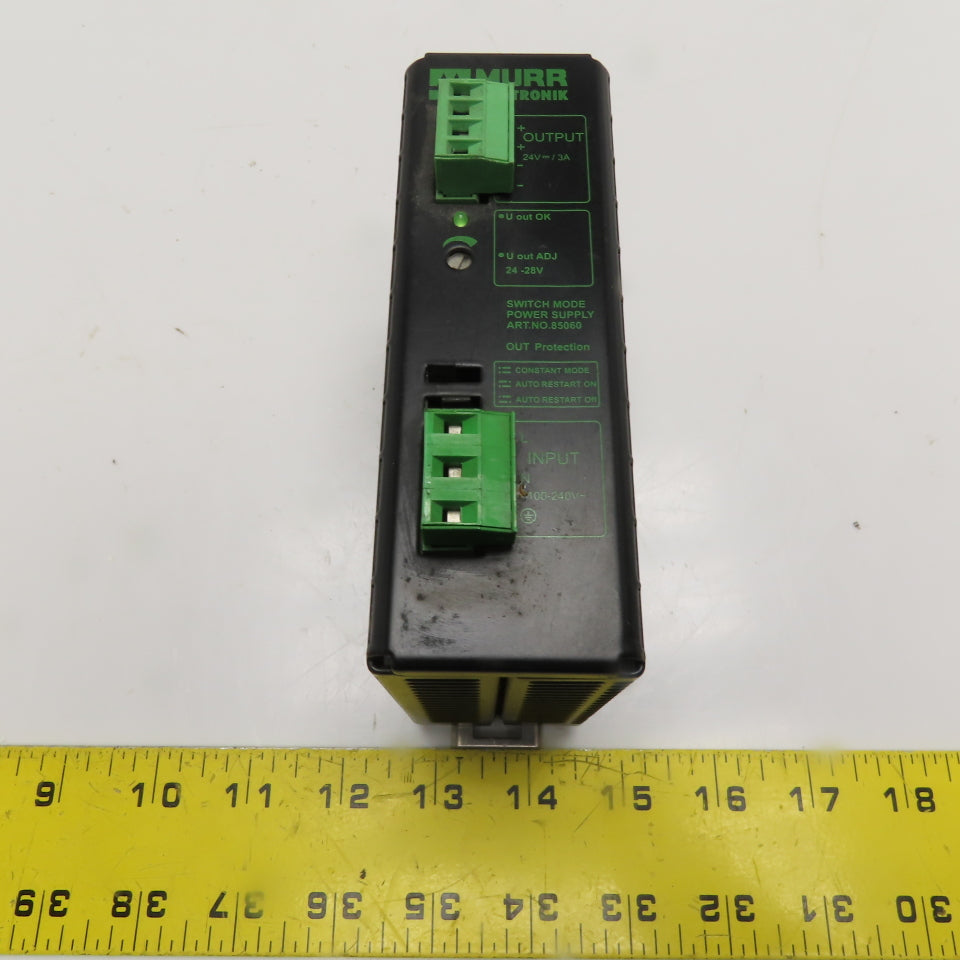 Murr Elektronik 85060 MCS 3 MCS 3 Switch Mode Power Supply 100-240VAC 24VDC 3A