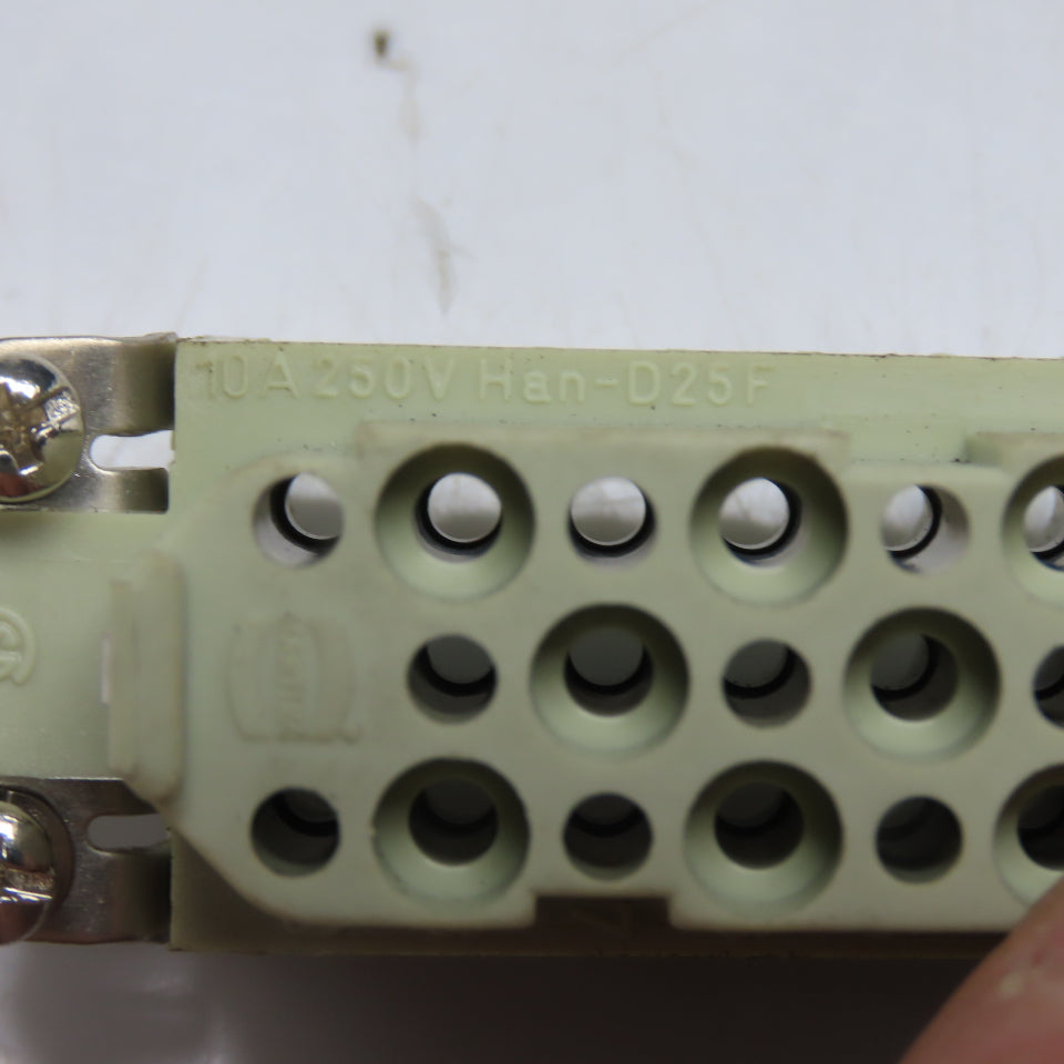 Harting Han-D 25 25-Pin Industrial Connector Insert Set 10A 250V