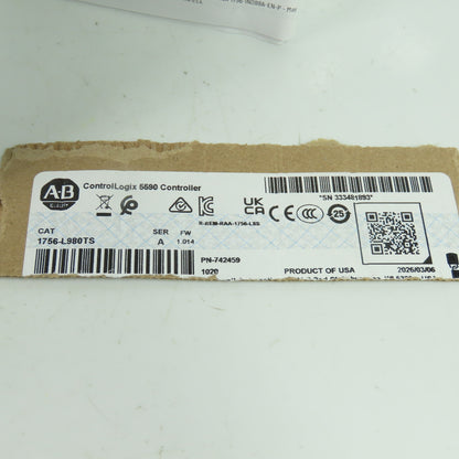 Allen-Bradley 1756-L980TS ControlLogix 5590 Controller EtherNet/IP Ser A FW1.014