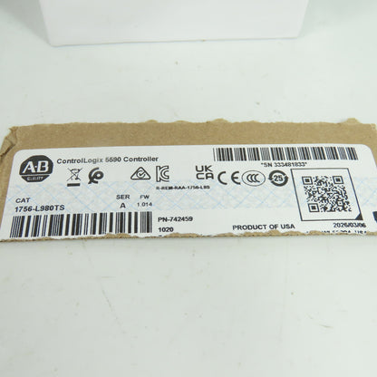 Allen-Bradley 1756-L980TS ControlLogix 5590 Controller EtherNet/IP Ser A FW1.014