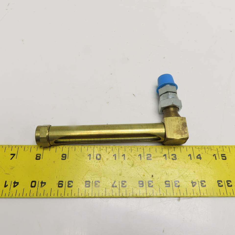 Lube-Devices Sight Gauge Brass Liquid Level Sight Glass Gauge 3/8" NPT
