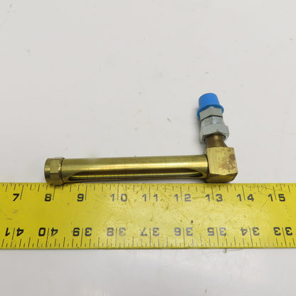 Lube-Devices Sight Gauge Brass Liquid Level Sight Glass Gauge 3/8" NPT